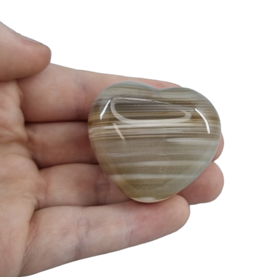 banded agate heart