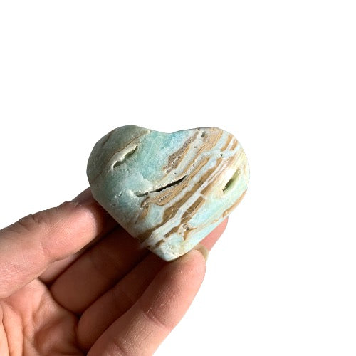 blue aragonite heart 2