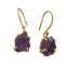 Amethyst earrings gold