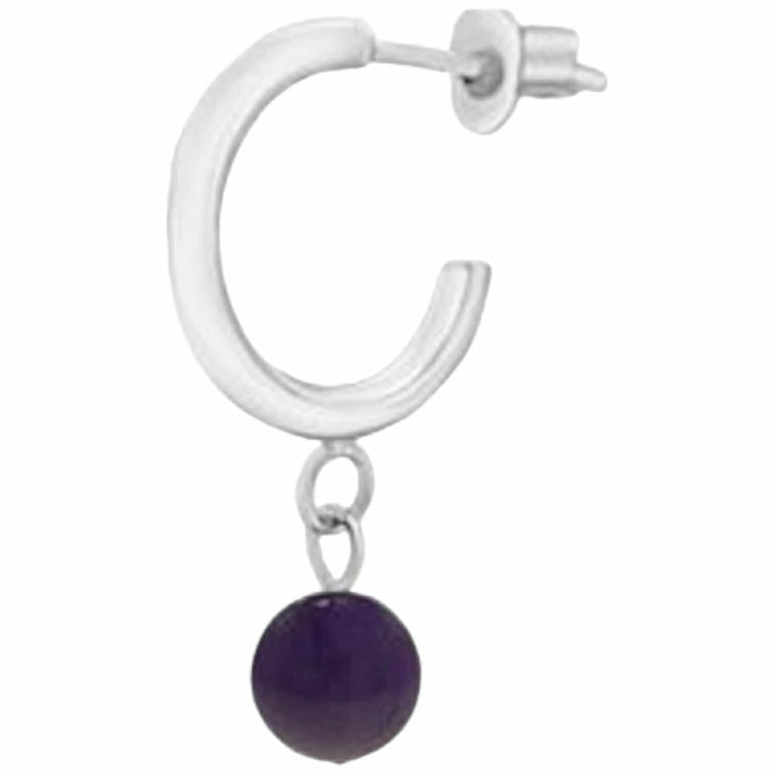 Amethyst Hoop Earrings