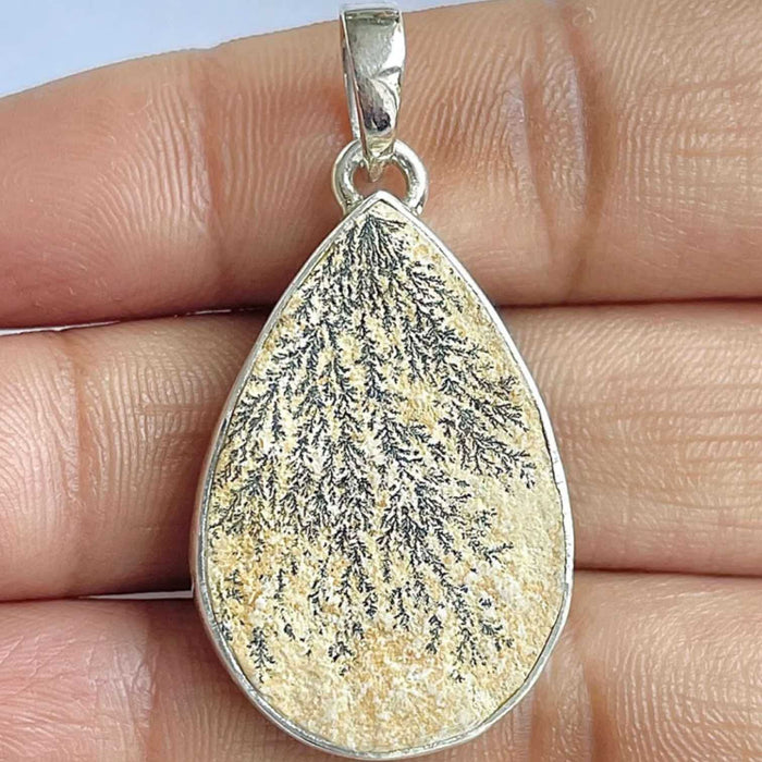 Psilomelane Dendritic Pendant