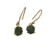 Green apatite earrings gold
