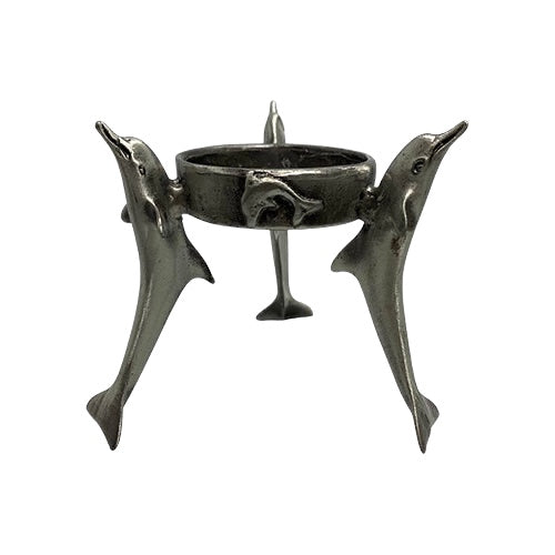 3 Dolphins Sphere Pewter Stand
