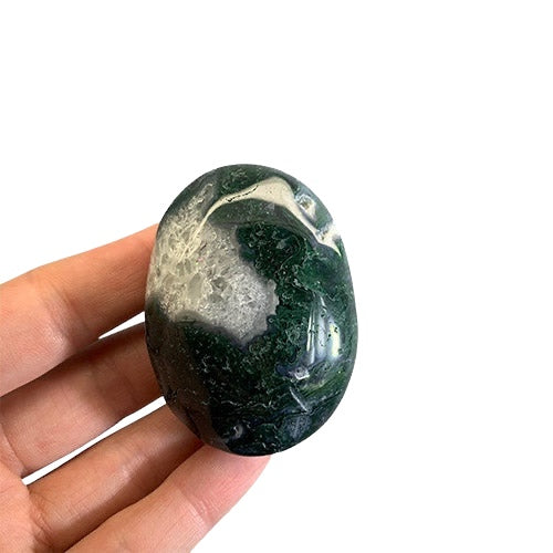 Moss Agate Palm Stone