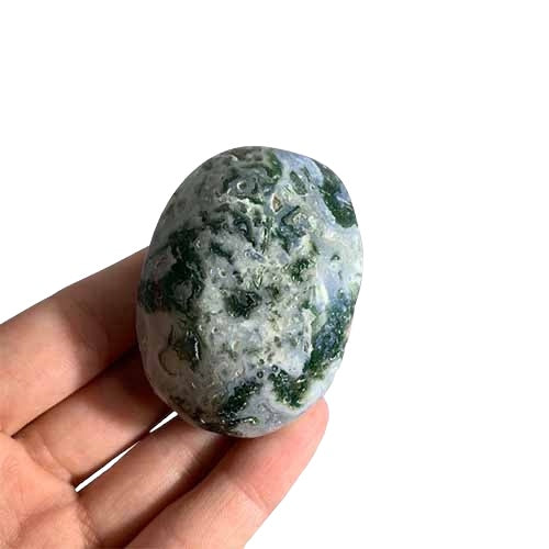 Moss Agate Palm Stone