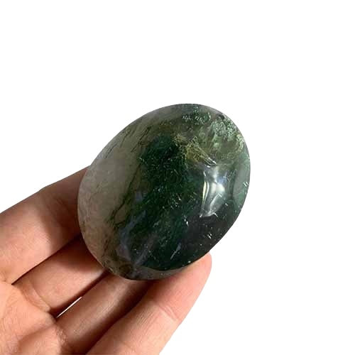 Moss Agate Palm Stone