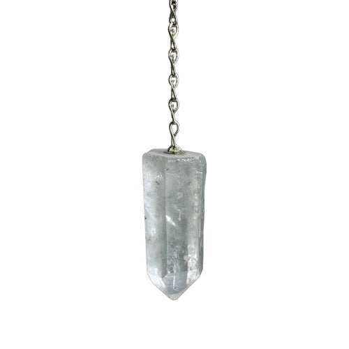 Clear Quartz Rough Point Pendulum