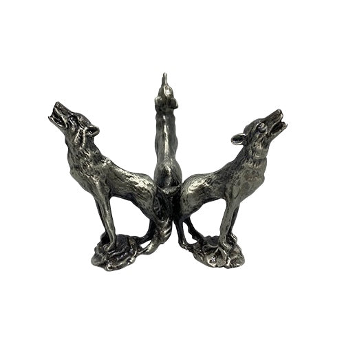Wolves Pewter Sphere Stand