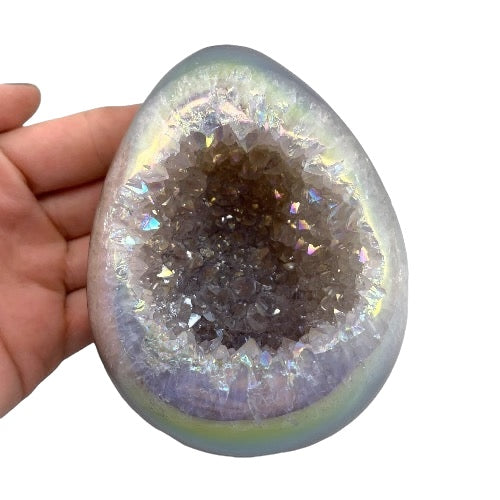 Amethyst Aura Druzy Egg