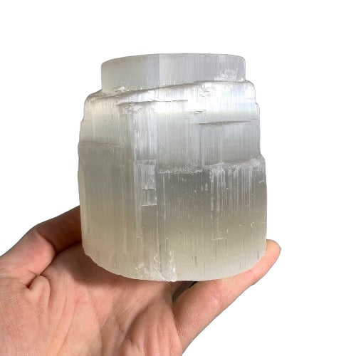 Selenite TeaLight Holder - Rough