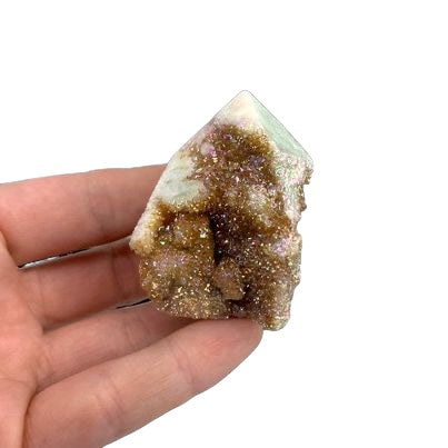 Sphalerite Aura Druzy Obelisk