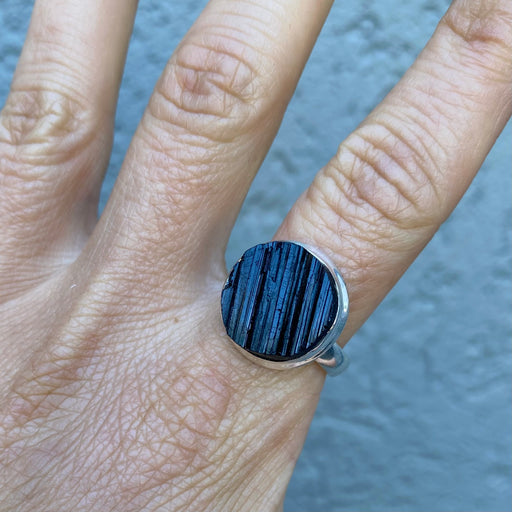 black tourmaline schorl ring