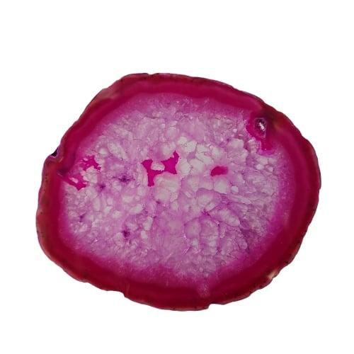 Pink agate slice 1