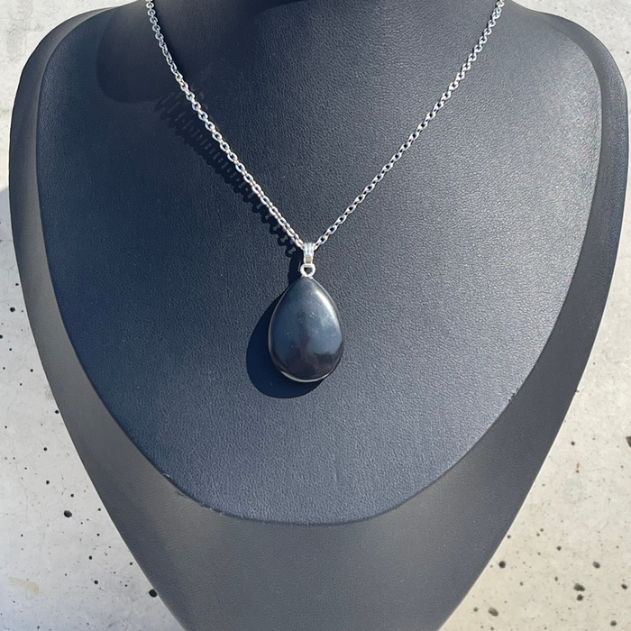 Shungite Teardrop Pendant