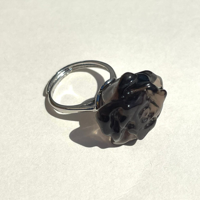 Smoky Quartz Rose Ring