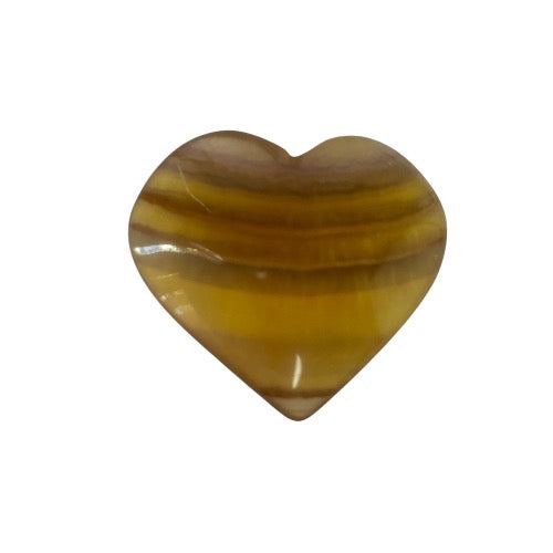 Yellow Fluorite Heart