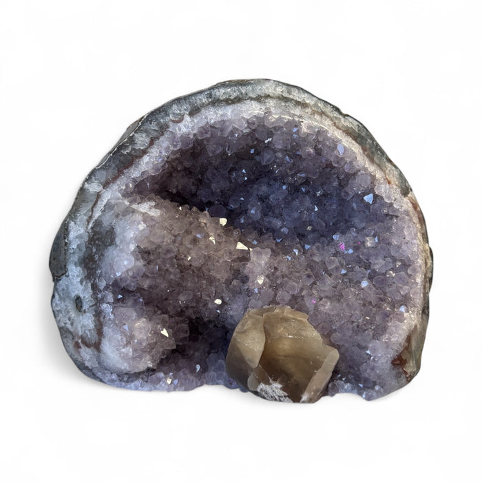 Amethyst Geode - With Calcite Inclusion