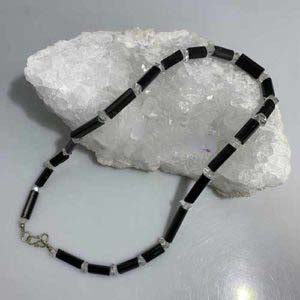 Herkimer & Black Tourmaline Necklace