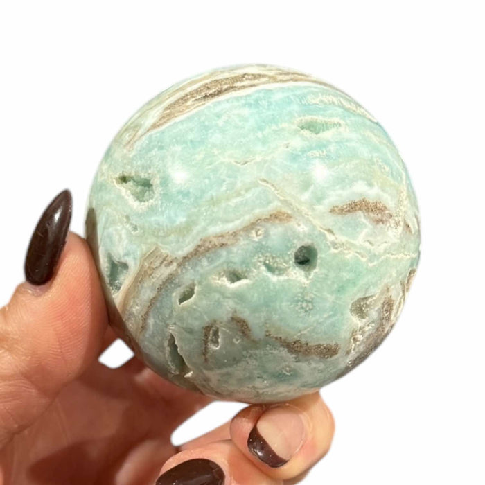 Blue Aragonite Sphere