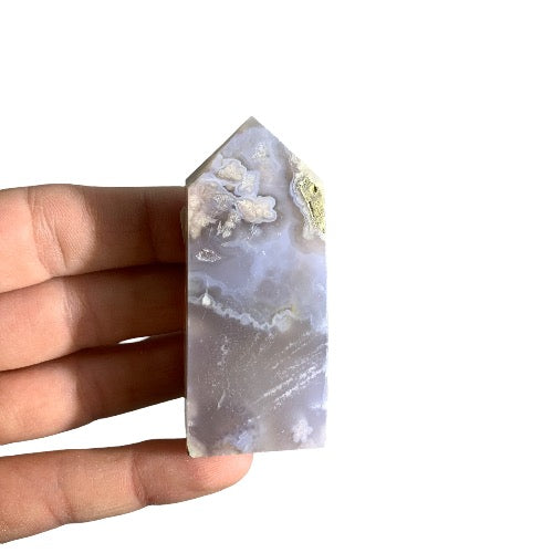 Cherry Blossom Agate Obelisk