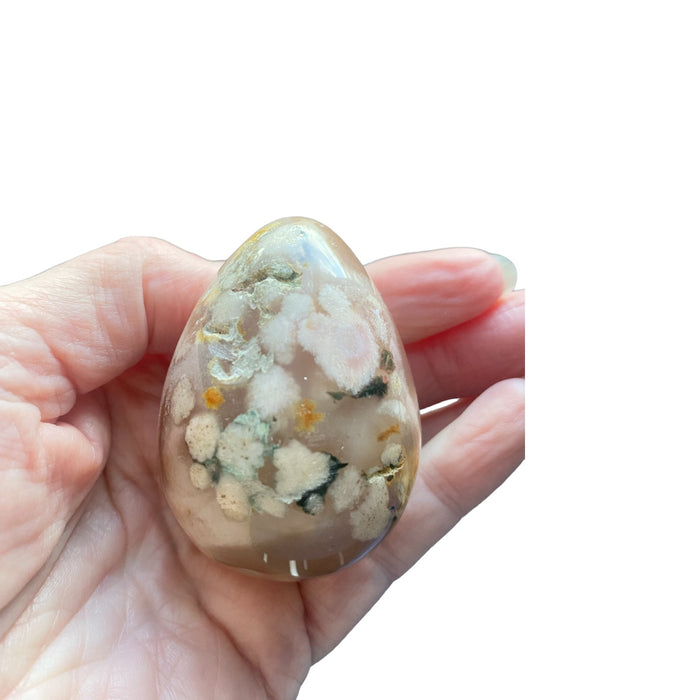 Cherry Blossom Agate Egg