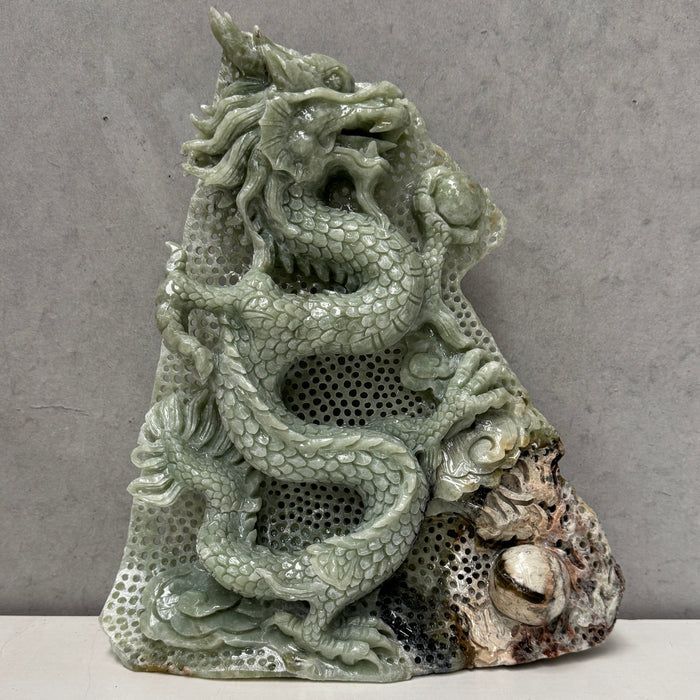 Jade Dragon – One of a Kind Carving