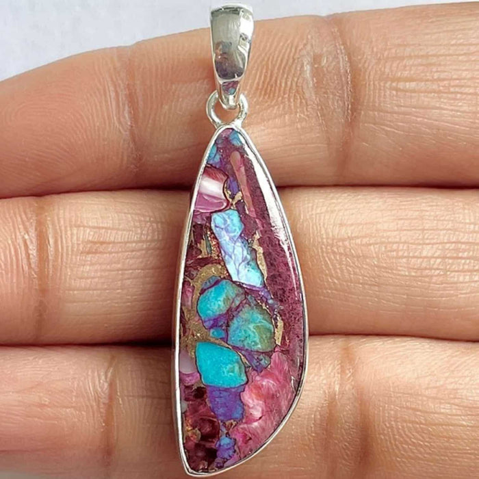 Spiny Oyster Turquoise Pendant