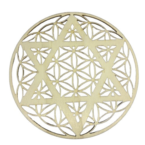 Wooden Crystal Grid Board Star Of David