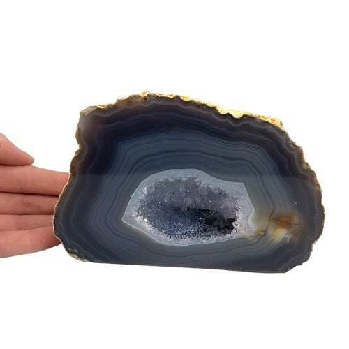 Agate Geode With Druzy