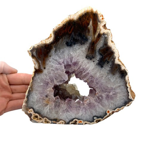 Agate Geode With Druzy