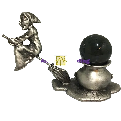 Witch Sphere Pewter Stand