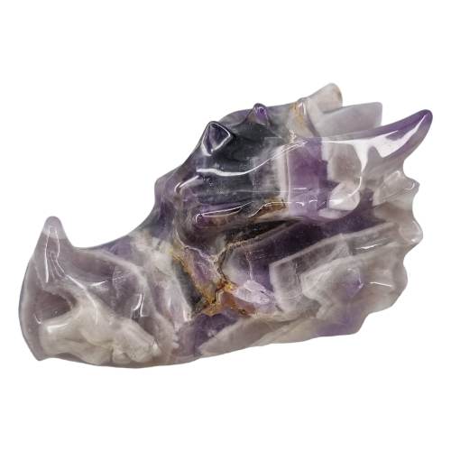 Chevron Amethyst Dragon Skull