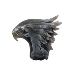 Agate druzy eagle head