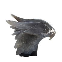 Agate druzy eagle head 1
