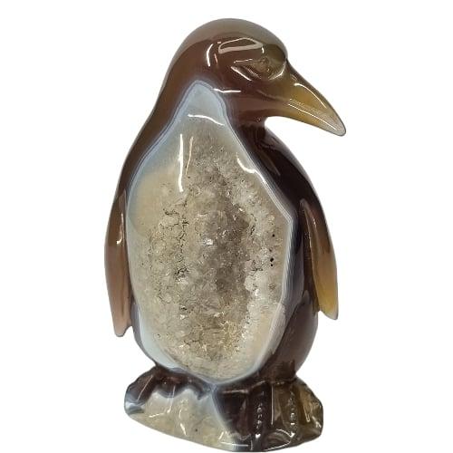 Druzy agate penguin