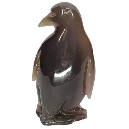 Druzy agate penguin