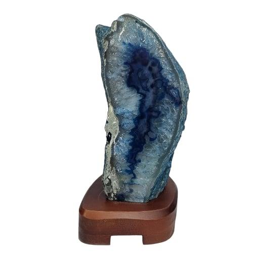 Blue agate lamp