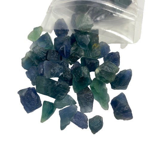 Blue Fluorite Rough Chips