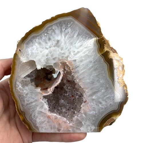 Agate Geode With Druzy