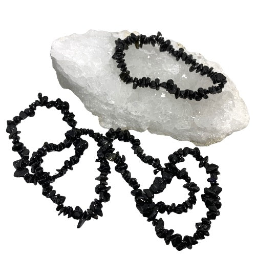 Obsidian Chip Bracelet (Pack of 5)