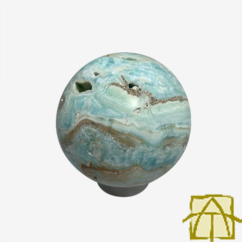 blue aragonite sphere 2