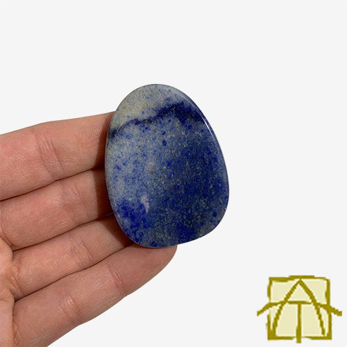 Blue Quartz Worry Stone