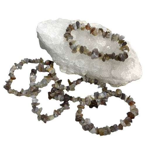 Natural Agate Chip Bracelet (Pack of 5)