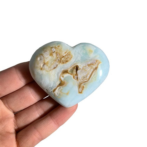 caribbean calcite heart 8