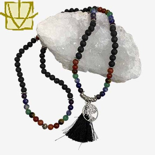 Lavastone Chakra Mala Beads