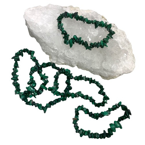 Malachite Chip bracelet - 5pk