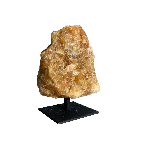 Orchid Calcite Rough On Metal Stand