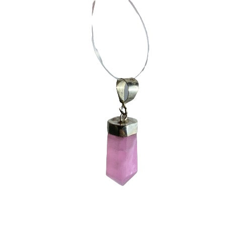 Pink Aragonite Sterling Silver Pendant