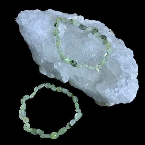 Collier Deux Rangs En Prehnite Naturelle - Perles 8mm Et 6mm - 380 Carats - Vert Tendre - Neuf Avec étiquettes