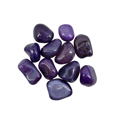 purple agate tumbled